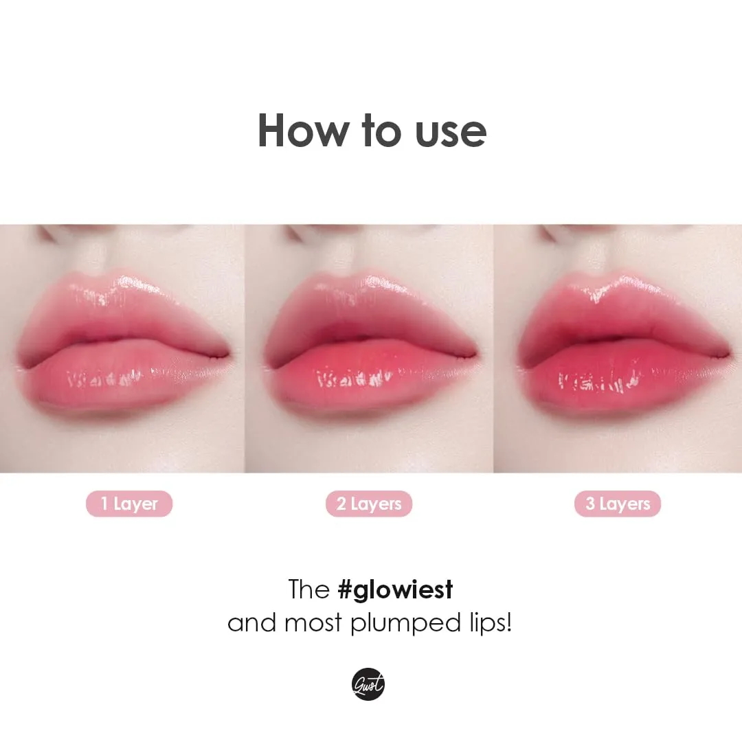 Dream Glow Tinted Lip Oil ; 3-in-1 Formula: Lip Gloss with a high shine finish, Non-sticky Long Lasting | Korean Plumped Tinted Lip Oil - 0.19 fl. oz. 5.7 ml (001 MUTED BERRY, Original)