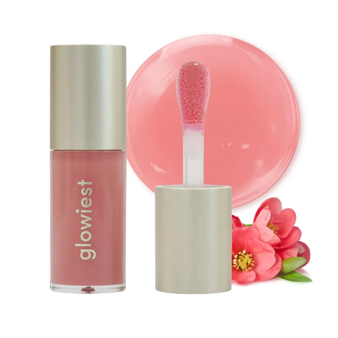 Dream Glow Tinted Lip Oil ; 3-in-1 Formula: Lip Gloss with a high shine finish, Non-sticky Long Lasting | Korean Plumped Tinted Lip Oil - 0.19 fl. oz. 5.7 ml (002 NUDE MAUVE, Original)