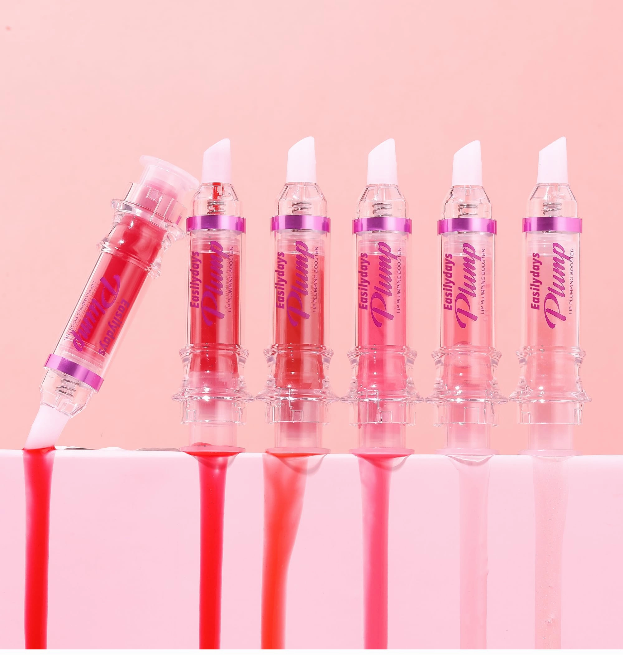 Easilydays 3 Colors Lifter Gloss, Spicy Lip Plumping Booster Lip Glossy Lipstick, Hydrating, Volumizes, High-Shine, Fuller Mirror Lip Glaze, Plump &Pout Lip Plumper for Women Girls, Set #04,05,06