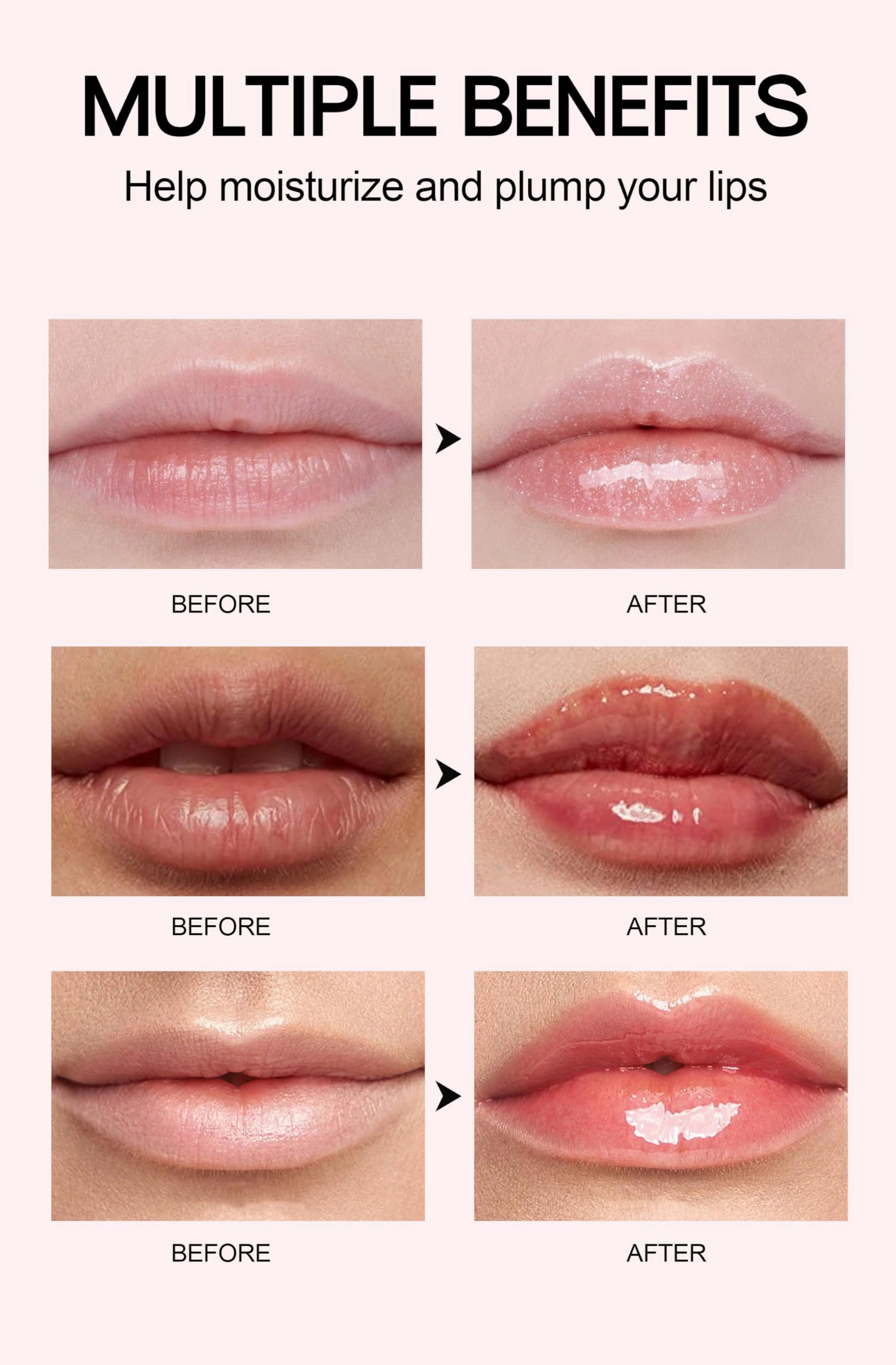 Easilydays 3 Colors Lifter Gloss, Spicy Lip Plumping Booster Lip Glossy Lipstick, Hydrating, Volumizes, High-Shine, Fuller Mirror Lip Glaze, Plump &Pout Lip Plumper for Women Girls, Set #04,05,06