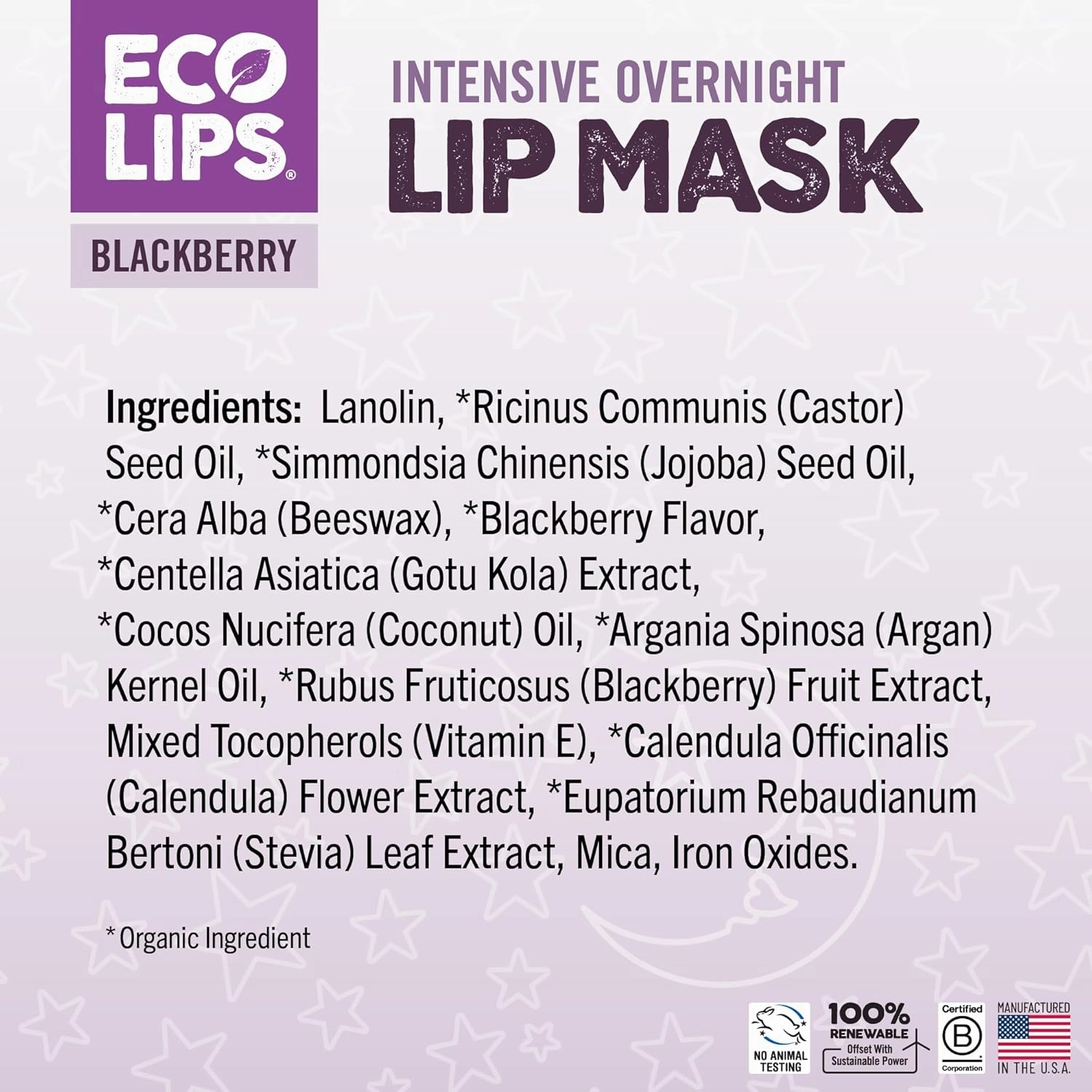 Eco Lips Daily Plumping Lip Mask with Hyaluronic Acid   Overnight Intensive Lip Mask with Gotu Kola 2-pack by Eco Lips 100% Natural. Made in USA