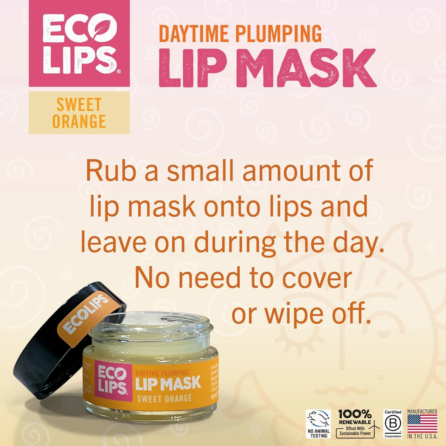 Eco Lips Daily Plumping Lip Mask with Hyaluronic Acid   Overnight Intensive Lip Mask with Gotu Kola 2-pack by Eco Lips 100% Natural. Made in USA
