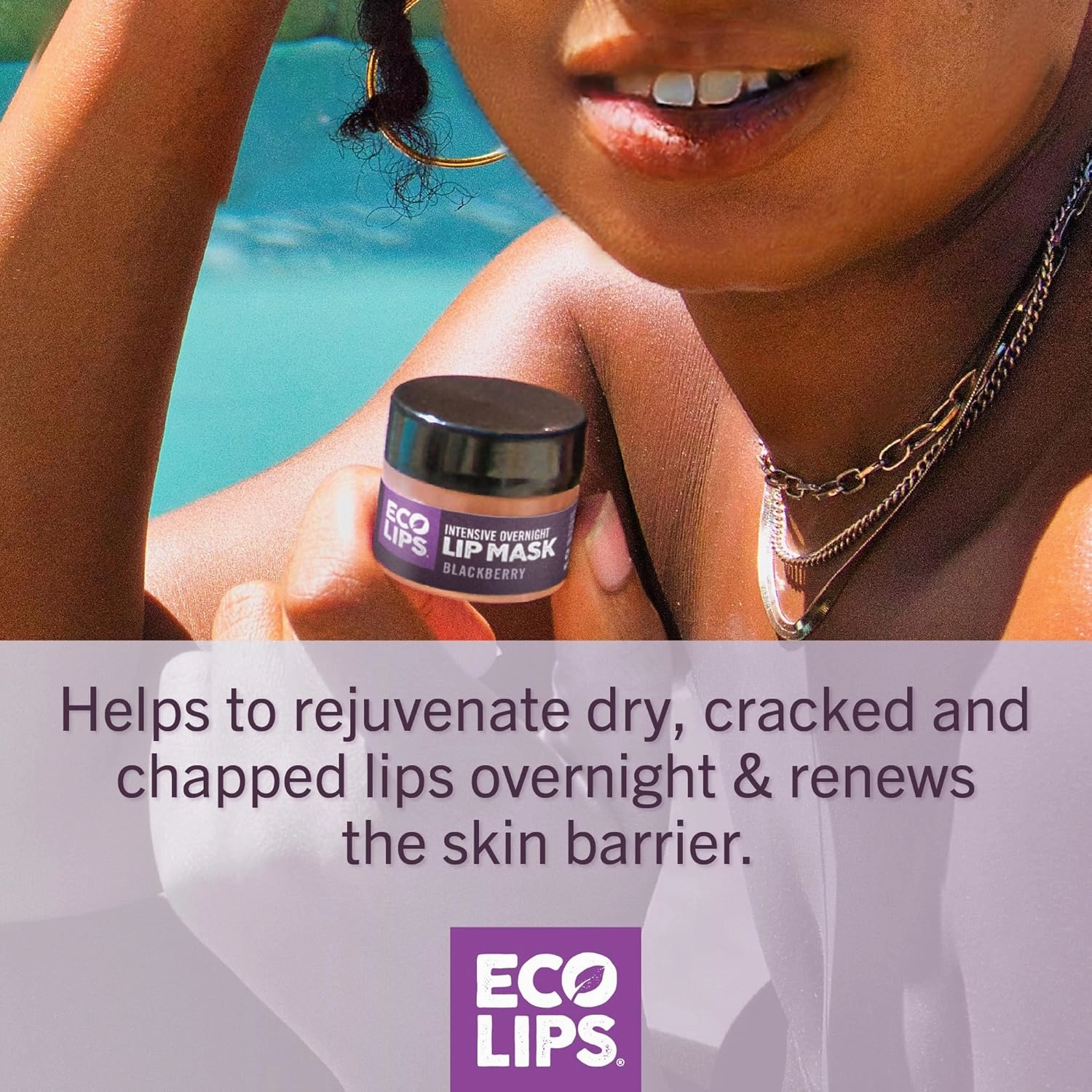 Eco Lips Daily Plumping Lip Mask with Hyaluronic Acid   Overnight Intensive Lip Mask with Gotu Kola 2-pack by Eco Lips 100% Natural. Made in USA