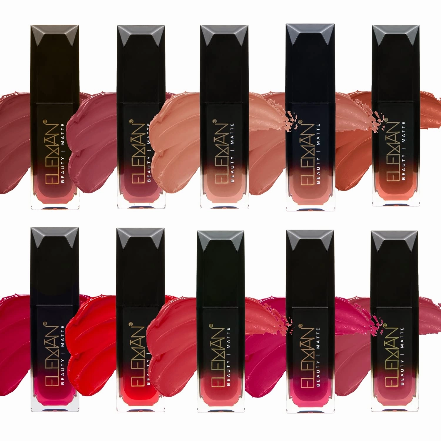 Eleman Beauty Liquid Matte Lipstick | Highly-Pigmented | Long Lasting Non-Sticky Formula Infused with Vitamin E