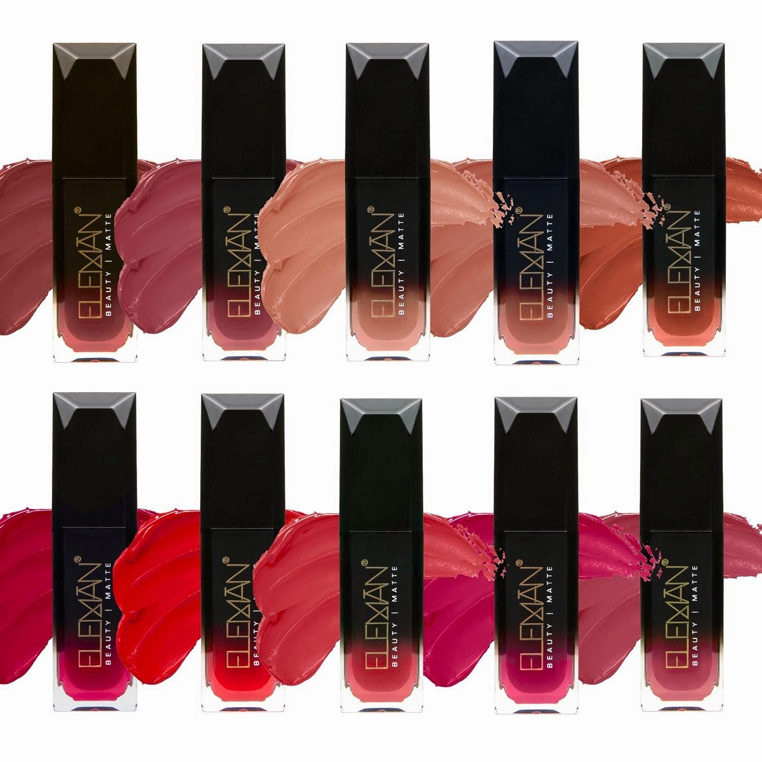 Eleman Beauty Liquid Matte Lipstick | Highly-Pigmented | Long Lasting Non-Sticky Formula Infused with Vitamin E