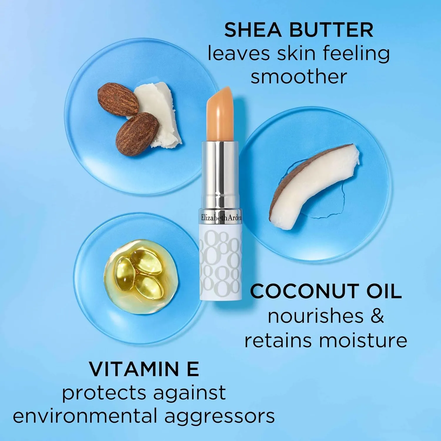 Elizabeth Arden Eight Hour Cream Lip Protectant Stick, Moisturizing Balm, Sheer with Sunscreen, SPF 15, Repairs Cracked Lips, 0.13 oz
