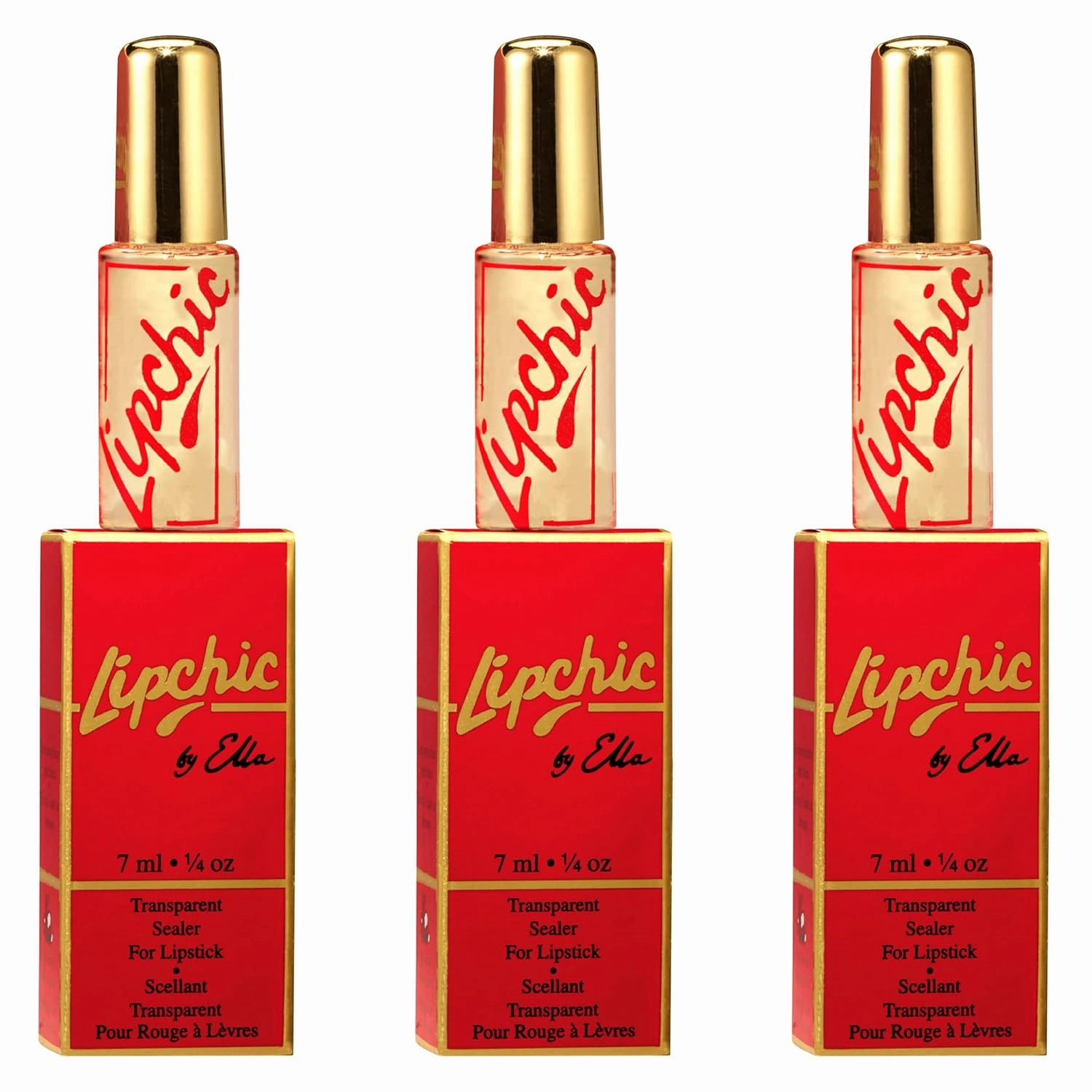 Ella International Lip Chic – 3-Pack All-Day Lipstick Sealer, Smudge-Proof & Long-Lasting, 0.25 oz Each