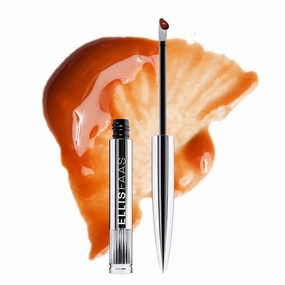 Ellis Faas Glazed Lips Lip Gloss High Pigment Ultra Shiny & Glossy Finish Deep Hydration Lip Stain Color Stick With Plant Seed Oils Non Sticky Perfect for Stained Effect (305 Sheer Rusty Orange)