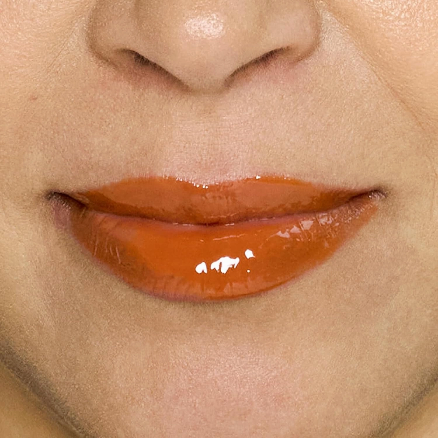 Ellis Faas Glazed Lips Lip Gloss High Pigment Ultra Shiny & Glossy Finish Deep Hydration Lip Stain Color Stick With Plant Seed Oils Non Sticky Perfect for Stained Effect (305 Sheer Rusty Orange)