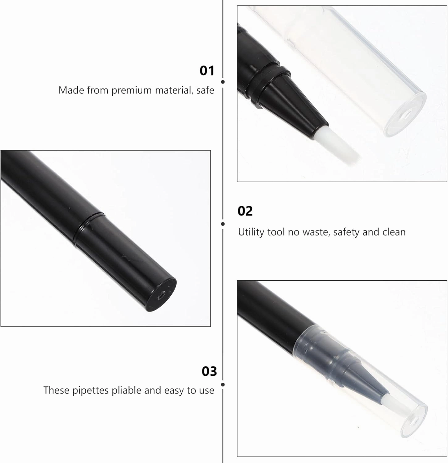 Empty Cuticle Nail Oil Pen: 10pcs Clear Twist Pens Cosmetic Lip Gloss Container with Brush Tip for Makeup Beauty Supplies 3ML