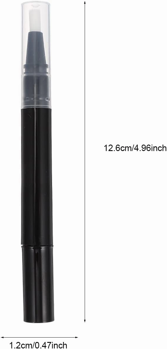 Empty Cuticle Nail Oil Pen: 10pcs Clear Twist Pens Cosmetic Lip Gloss Container with Brush Tip for Makeup Beauty Supplies 3ML