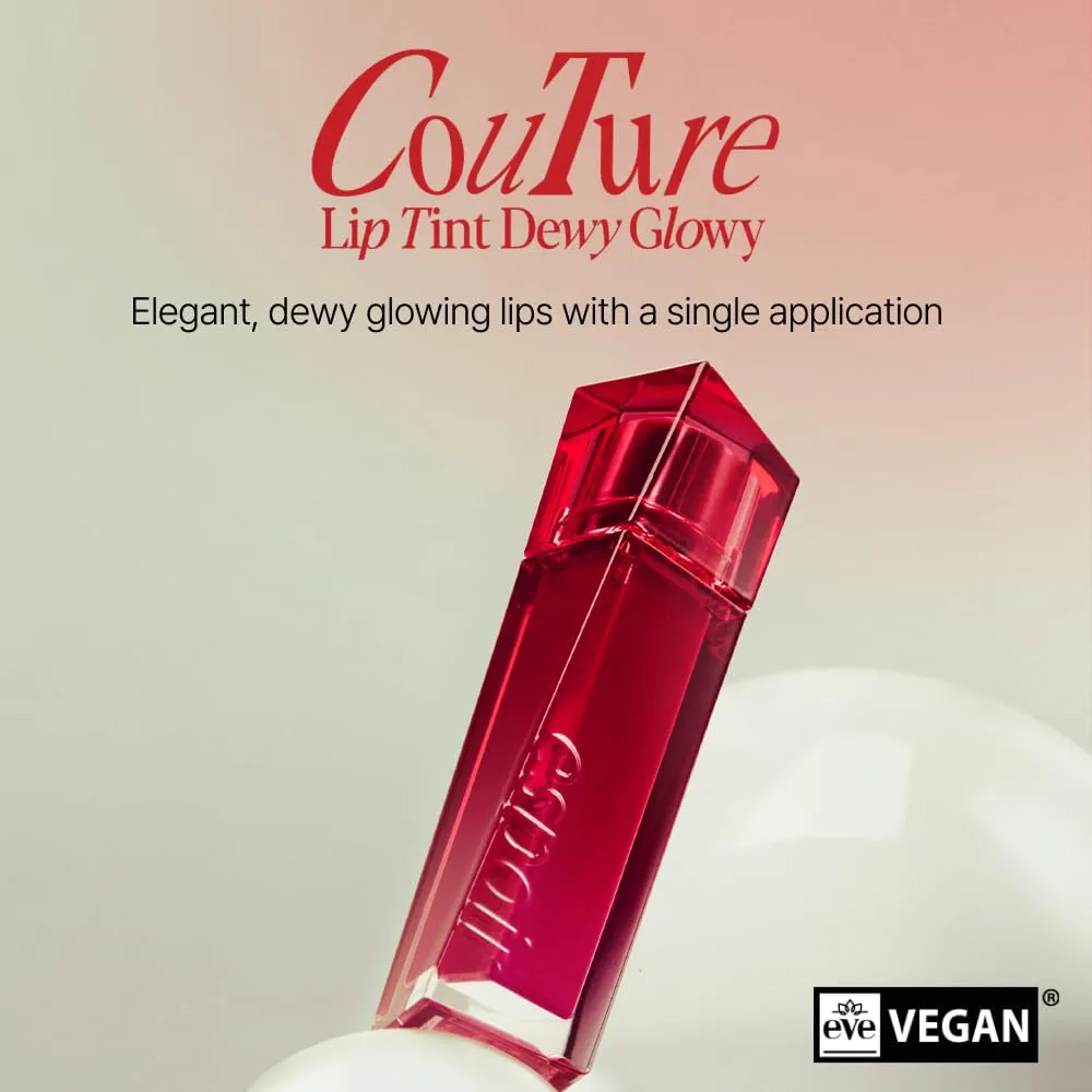 Espoir Couture Lip Tint Dewy Glowy #4 Coco Rum 0.19oz | Glowy Lip Plumper | Long-Lasting Vibrant Color | Tinted Lip Moisturizer | Non-Sticky Waterproof Smudgeproof Lip Stain | Korean Lip Makeup
