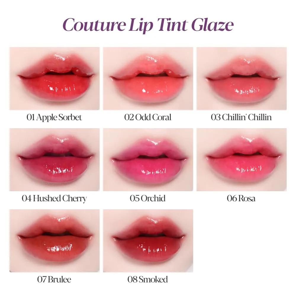 Espoir Couture Lip Tint Glaze #5 Orchid 0.19oz | Volumizes & High-Shine Lip Plumper | Long-Lasting Vibrant Color | Thickening radiance Lip Stain | Tinted Lip Moisturizer | Korean Lip Makeup