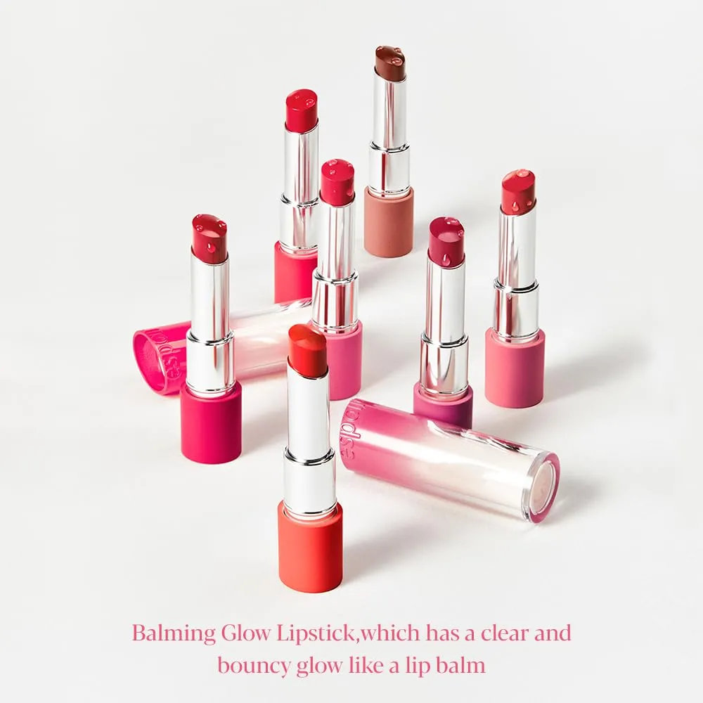 Espoir Lipstick Nowear Balming Glow #4 Hey Bestie 0.1oz | Lightweight Moisturizing Lip | Long-Lasting Vibrant Color | Non-Sticky Soft Lip Balm for Lip care | Vegan Cruelty-Free | Korean Lip Makeup
