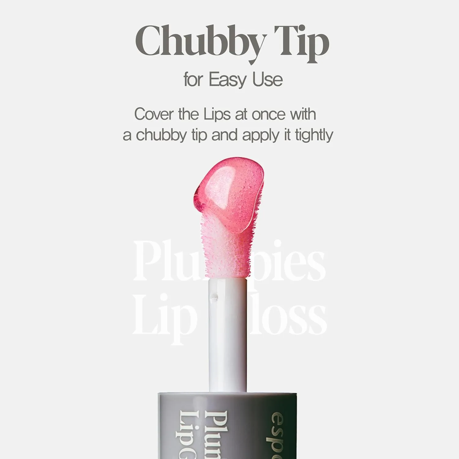 espoir Plumpies Lip Colloection Lip Gloss #Cherry Bear │High-Glossy Lip Gloss with a Chubby tip │ Voluminous Lip Makeup with Plumping Effects │ Naturally Saturated Red Color │ No glitters