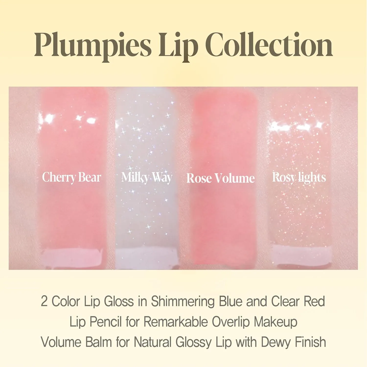 espoir Plumpies Lip Colloection Lip Gloss #Cherry Bear │High-Glossy Lip Gloss with a Chubby tip │ Voluminous Lip Makeup with Plumping Effects │ Naturally Saturated Red Color │ No glitters