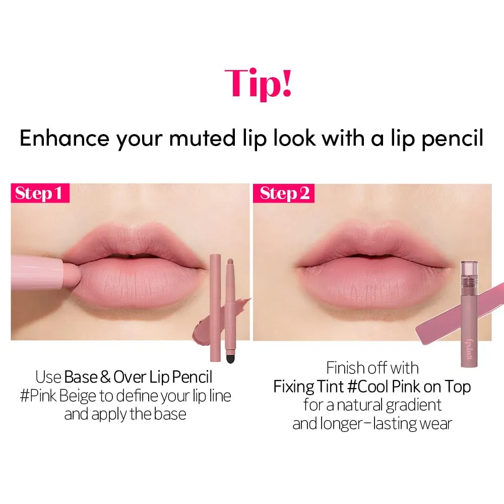 ETUDE Fixing Tint #18 Cool Pink on Top (4g) | Long Lasting High Pigmented Liquid Lipstick | Waterproof Lightweight Matte Finish Lip Stain | Full Coverage | Korean Makeup, Kbeauty