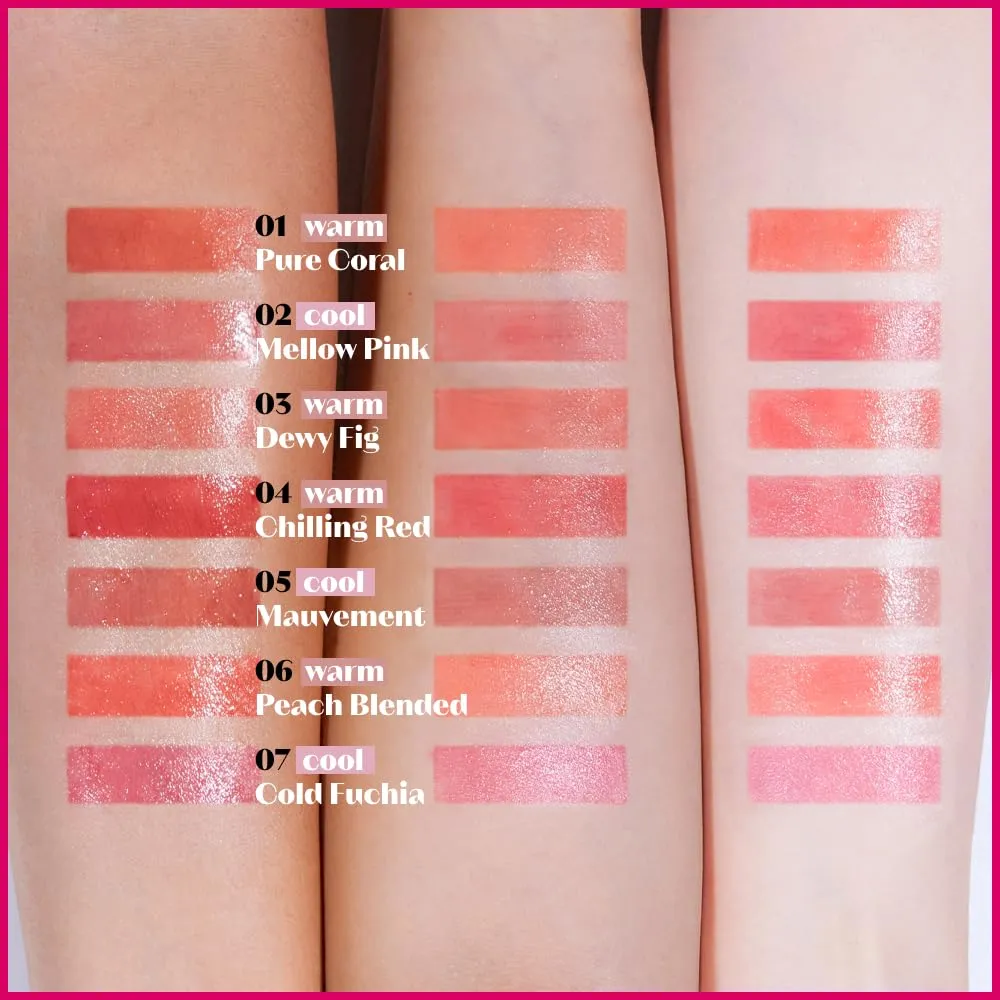 ETUDE Glow Fixing Tint #7 Cold Fuchia | Non-Sticky Glossy Shine Lip Stain | Fills up with Comfortable Moisture | Tints for Dry Lips