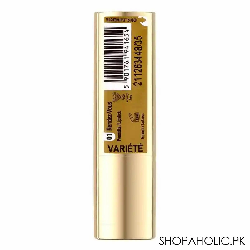 Eveline Variete Satin Lipstick, Cruelty Free, 01 Rendez-Vous