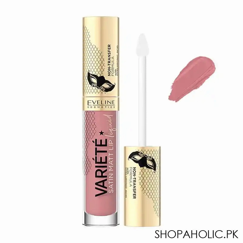 Eveline Variiete Satin Matt Lip Liquid Lipstick, 02 Raspberry Cream