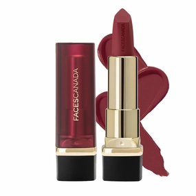 FAC.ES CANADA Comfy Matte Creme Lipstick - To The Point, 4.2g | Long Stay | Creamy Matte Finish | Intense Color | Super Hydrating & Nourishing | Single Stroke Smooth Application