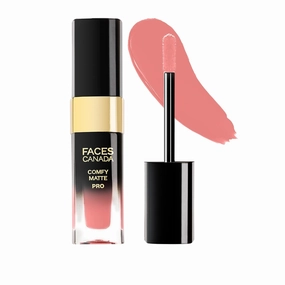 FACE'S.CANADA Comfy Matte Pro Liquid Lipstick - Peach Poppin 16, 5.5 ml | 10HR Longstay | Intense Color | Macadamia Oil & Olive Butter Infused | Lightweight Super Smooth | No Dryness | No Alcohol