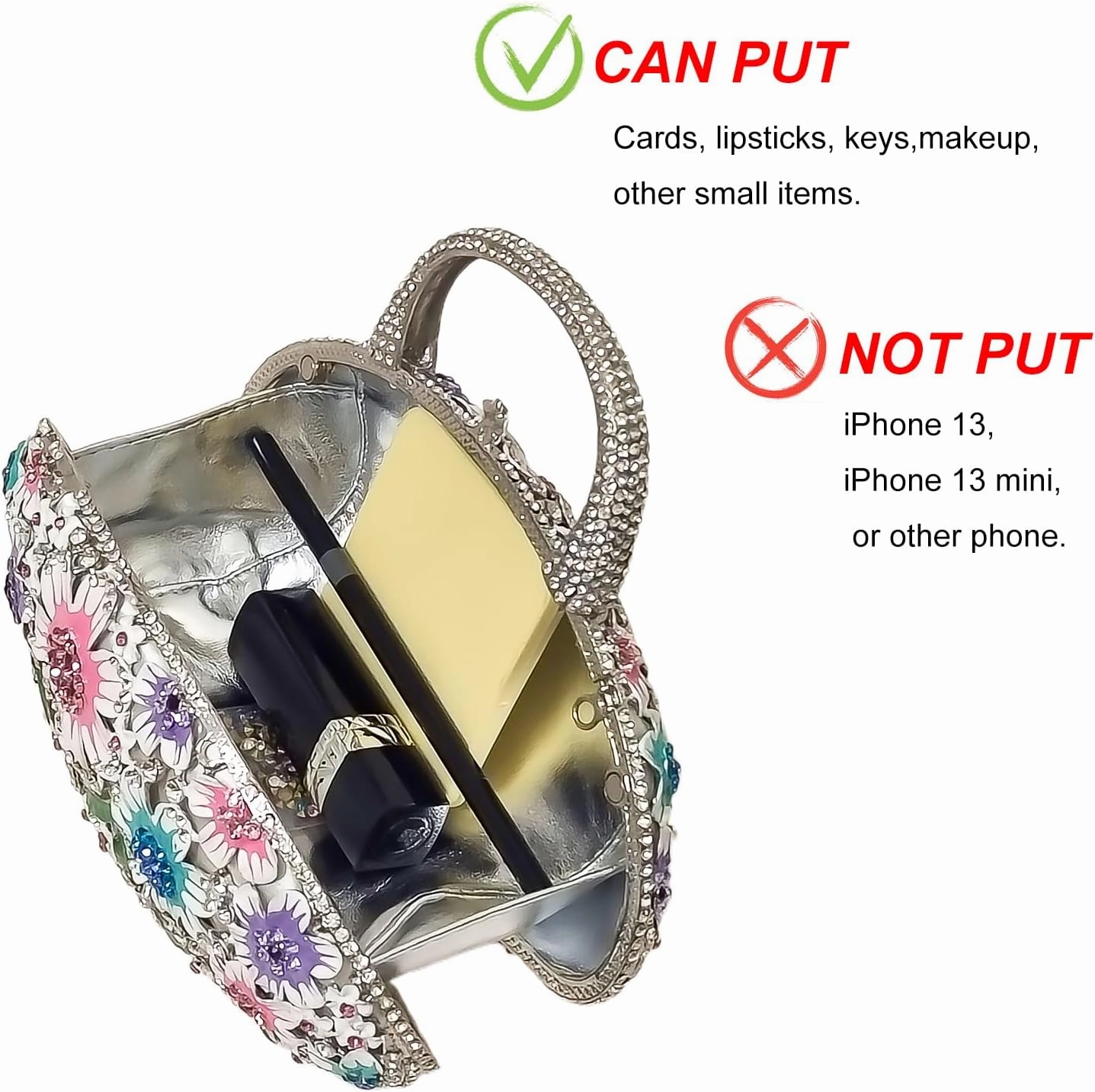 Fancy Vintage Flower Crystal Clutch Sunflower Basket Rhinestone Purse Women Evening Bag Party Cocktail Bag