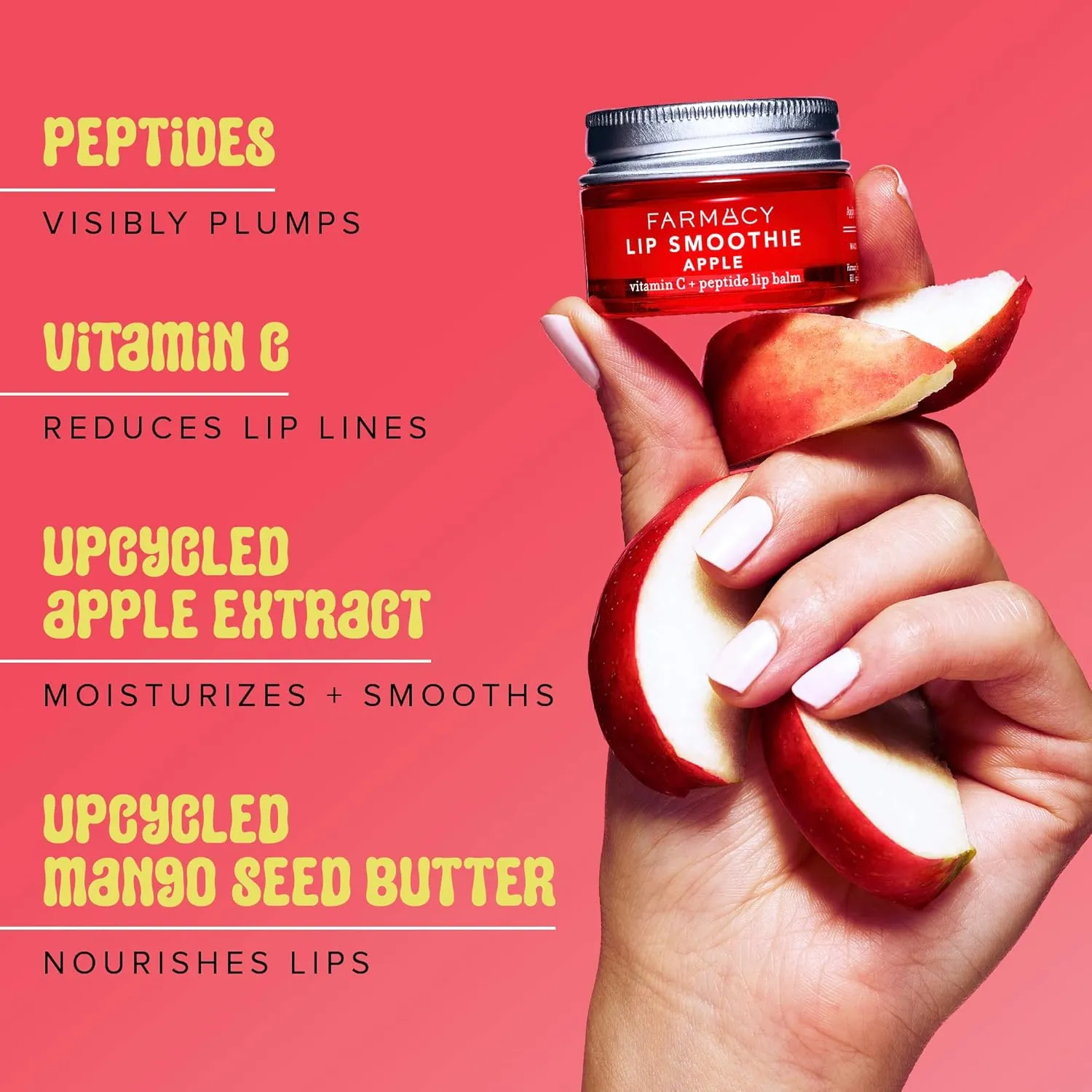 Farmacy Plump   Shine Lip Smoothie Duo - Peptide Lip Balm - Lip Moisturizer & Plumper with Vitamin C - Apple & Mango with High Gloss Finish