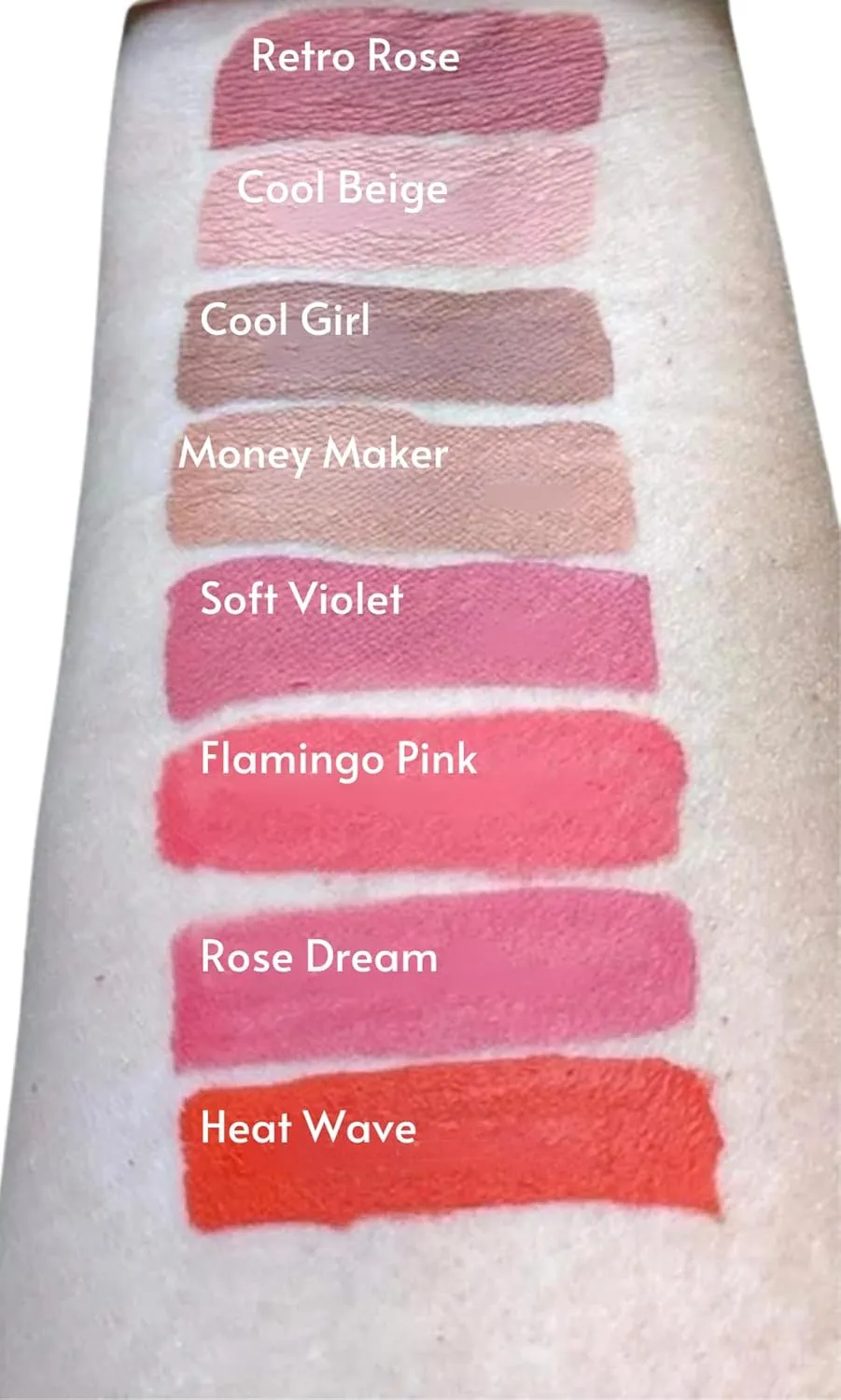 FARMASi Make Up Matte Liquid Lipstick, Long-Lasting and Ultra-comfortable, High-Impact, Lightweight, Organic, Pure Pigments 0.14 fl.oz (Cool Beige)