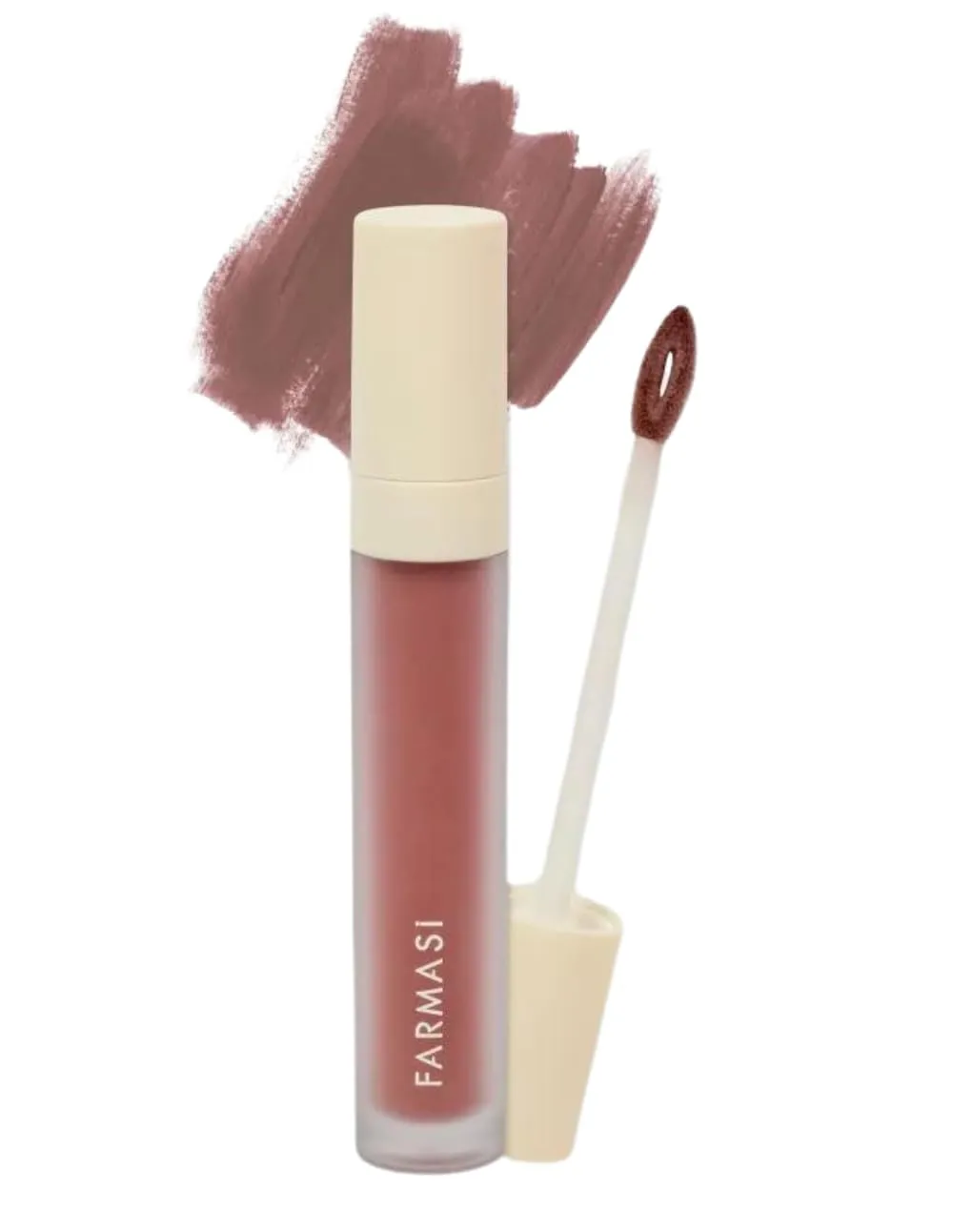 FARMASi Make Up Matte Liquid Lipstick, Long-Lasting and Ultra-comfortable, High-Impact, Lightweight, Organic, Pure Pigments 0.14 fl.oz (Cool Beige)