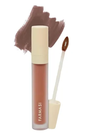 FARMASi Make Up Matte Liquid Lipstick, Long-Lasting and Ultra-comfortable, High-Impact, Lightweight, Organic, Pure Pigments 0.14 fl.oz (Nude Essence)