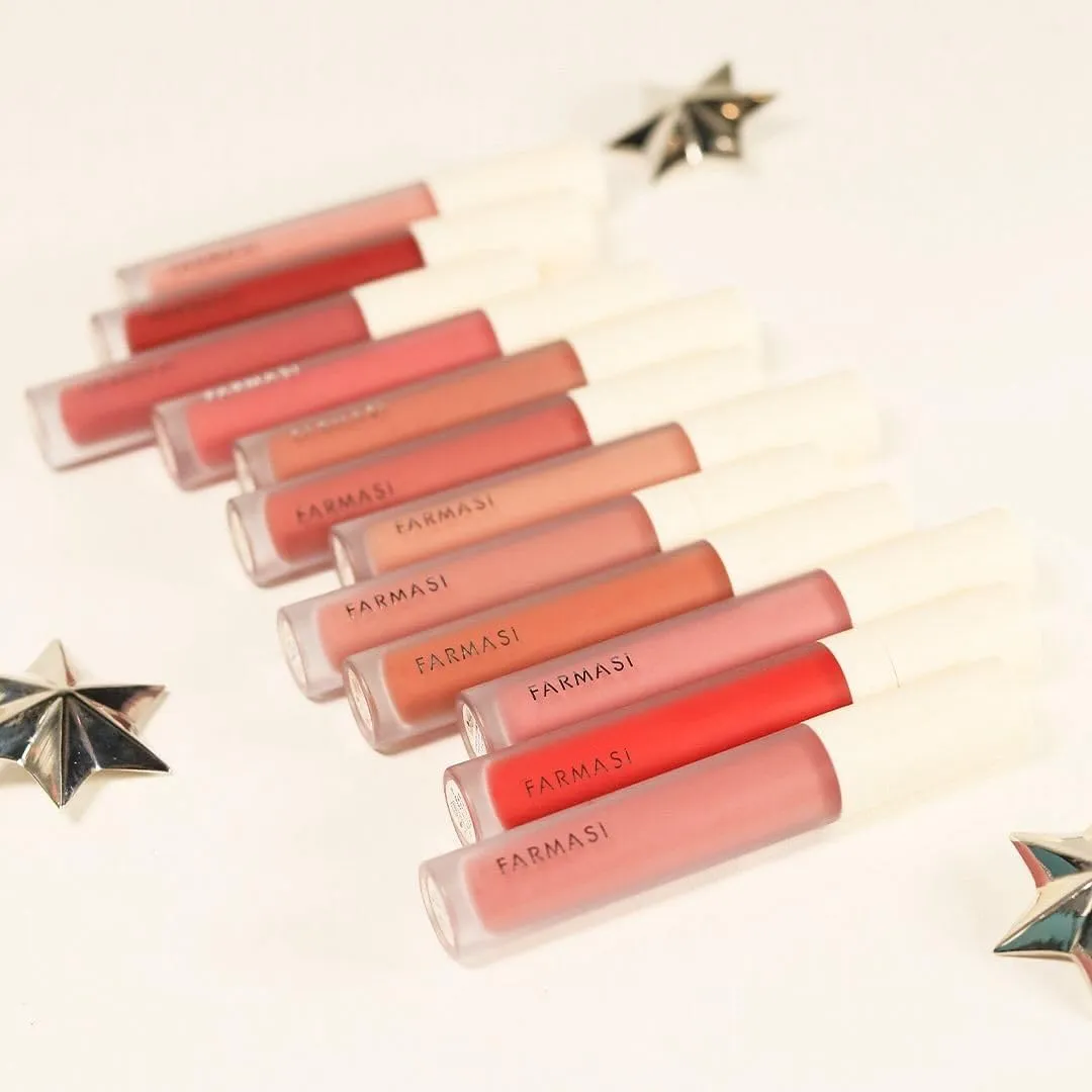 FARMASi Make Up Matte Liquid Lipstick, Long-Lasting and Ultra-comfortable, High-Impact, Lightweight, Organic, Pure Pigments 0.14 fl.oz (Nude Essence)