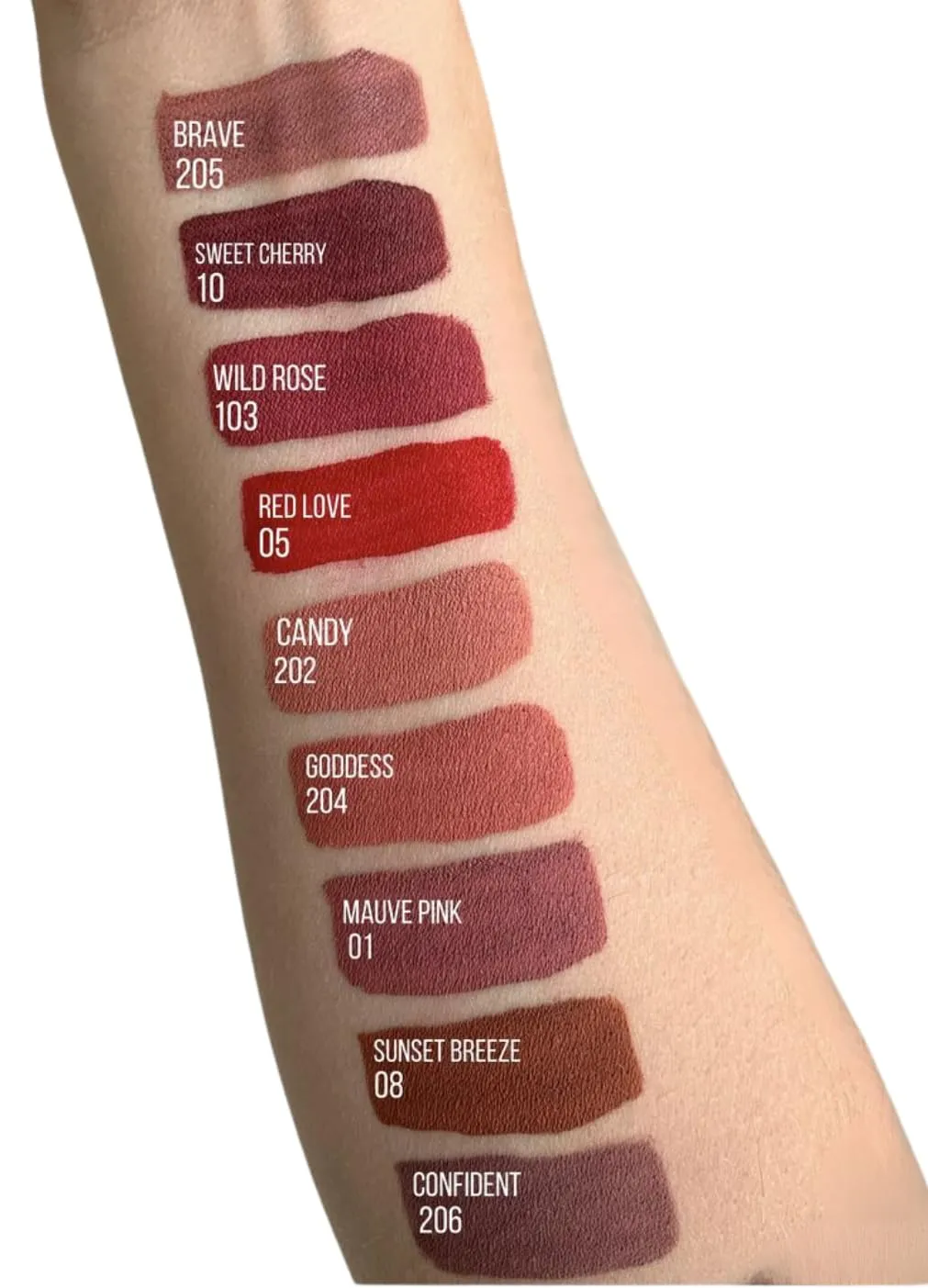 FARMASi Make Up Matte Liquid Lipstick, Long-Lasting and Ultra-comfortable, High-Impact, Lightweight, Organic, Pure Pigments 0.14 fl.oz (Wild Rose)