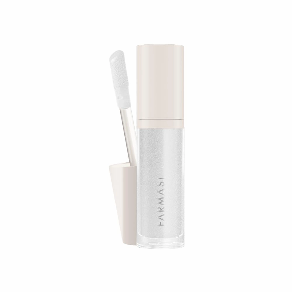 FARMASi Lip Plumper 00 Glass 8ml / 0.27 fl.oz – High-Gloss Lip Enhancer with Volumizing Effect – Transparent Shine Finish for Fuller Looking Lips – Non-Sticky Hydrating Formula