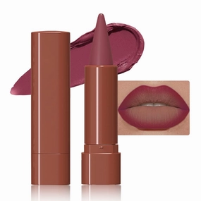 FeiCuiYun 2-in-1 Mauve Gradient Matte Lipstick Crayon Lip Liner pencil, Flawless Contour Gradual Ombre Effect lip Pencil for Women Long Lasting Waterproof Smudge Proof Lipstick Pencil, 09#