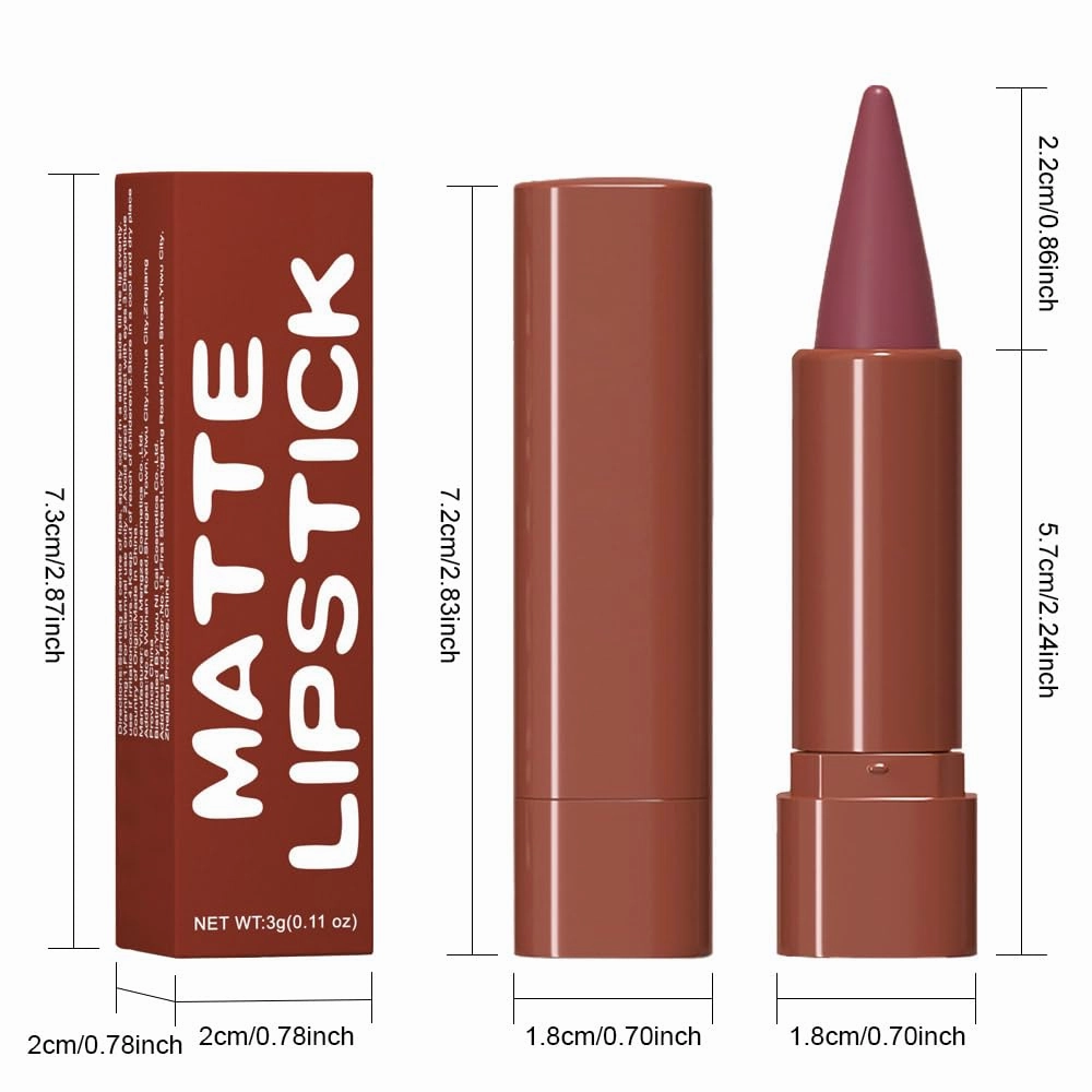FeiCuiYun 2-in-1 Mauve Gradient Matte Lipstick Crayon Lip Liner pencil, Flawless Contour Gradual Ombre Effect lip Pencil for Women Long Lasting Waterproof Smudge Proof Lipstick Pencil, 09#