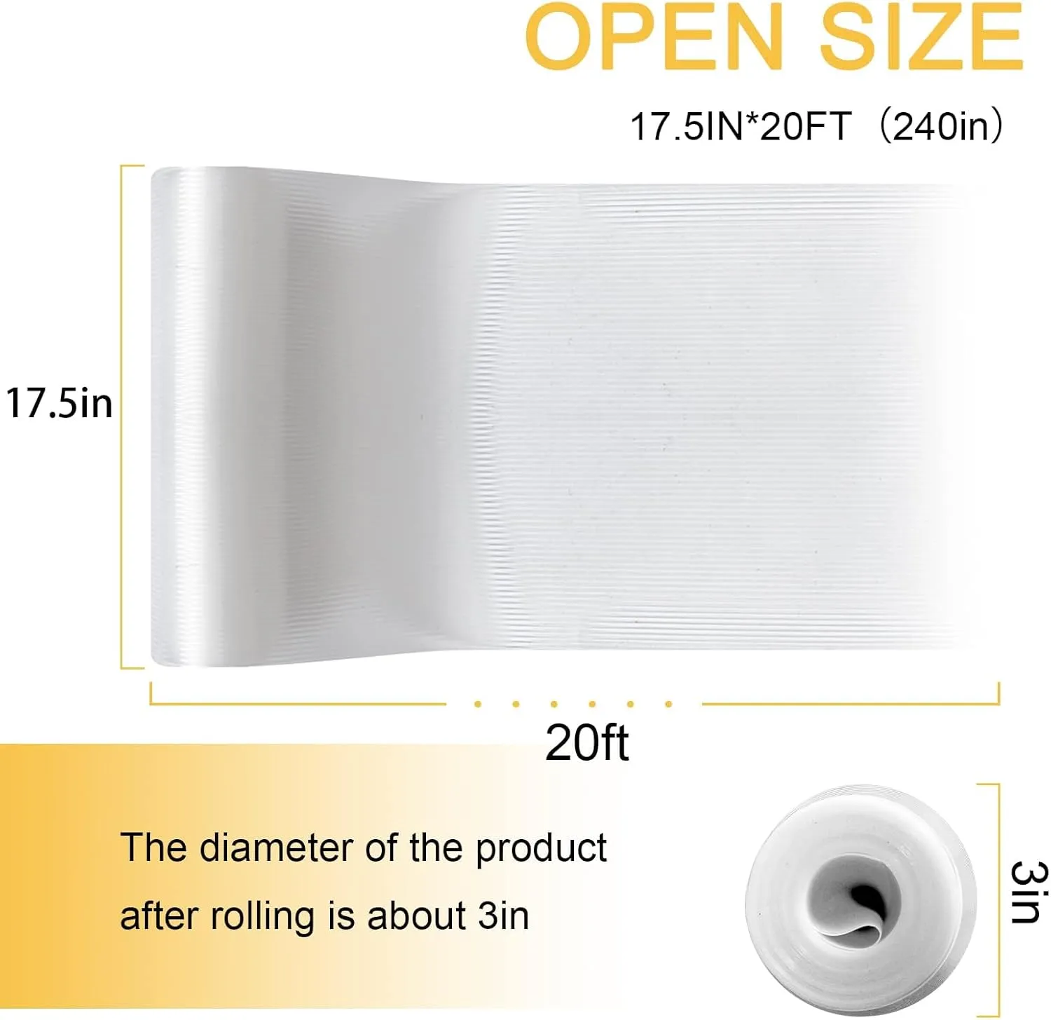 FEXIA Shelf Liner for Kitchen Cabinets, 17.5 Inch x 20 FT, Non Adhesive Drawer Liner, Refrigerator Liners, Washable Oil-Proof Fridge Pads Shelves Drawer, Cabinet Mat for Shelves (Clear)