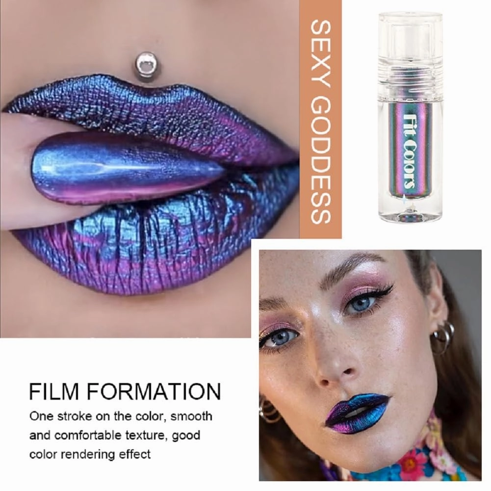 Fit Colors 6-color optical chameleon longan shadow liquid dual-use lip gloss waterproof and sweat resistant lasting (01)