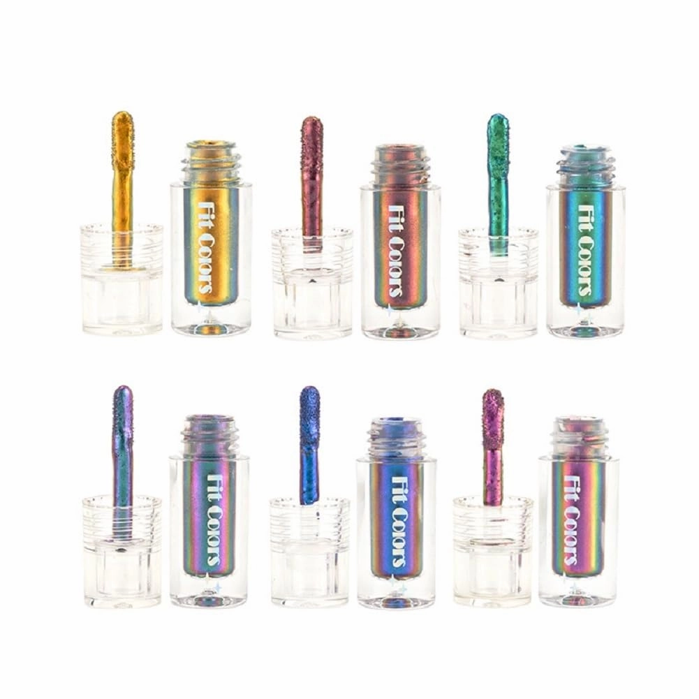 Fit Colors 6-color optical chameleon longan shadow liquid dual-use lip gloss waterproof and sweat resistant lasting (04)