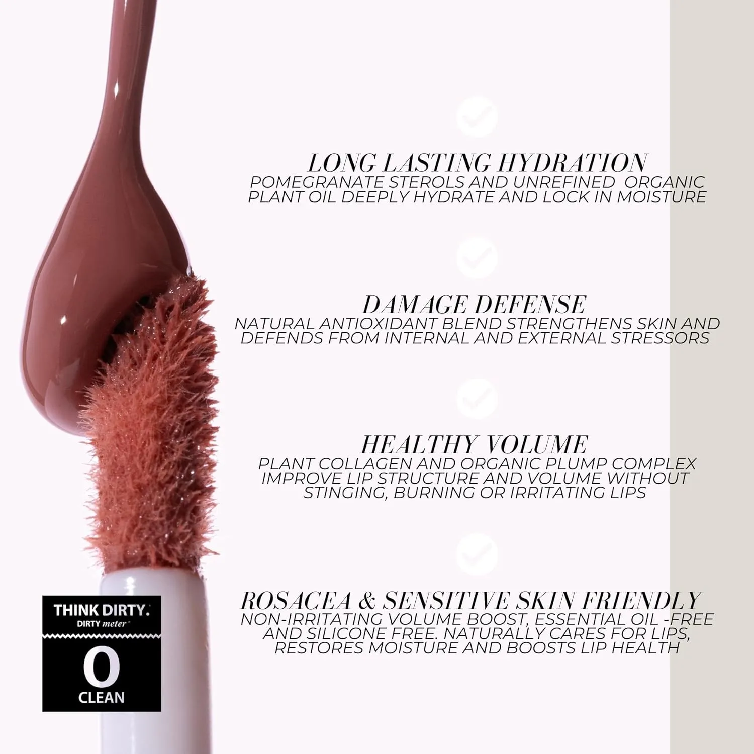 FITGLOW Beauty Lip Colour Serum | Hydrating Lip Gloss | Plumping Anti-Aging Lip Treatment | Natural Shine with Pomegranate Sterols & Collagen | Buildable Color for Dry Chapped Lips | Beach Glow - 10g