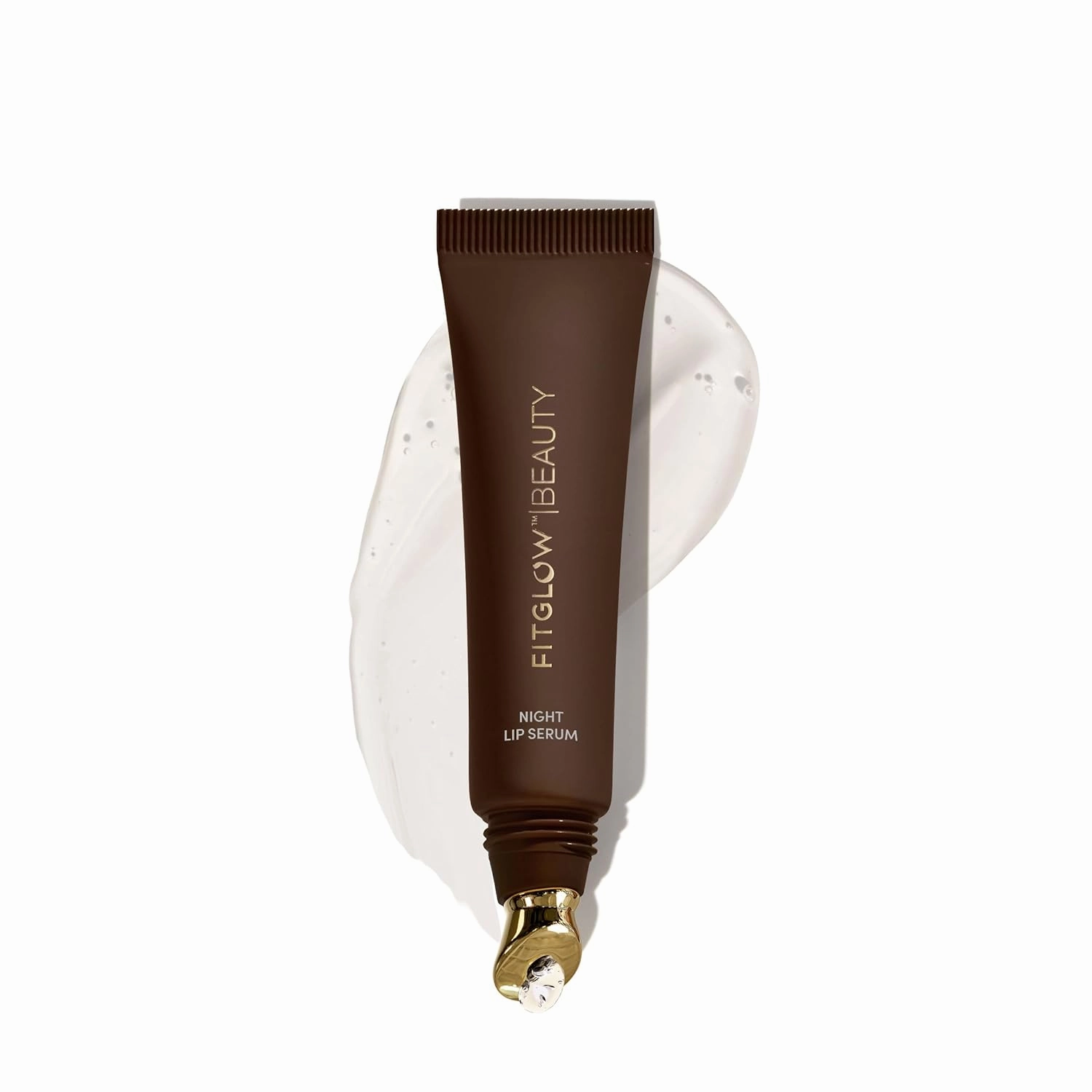 Fitglow Beauty | Night Lip Serum 10 Year Anniversary | Lip Sleeping Mask | Plant-Powered Natural Overnight Lip Mask Treatment | Hydrating Moisturizer for Dry Cracked Chapped Lips | 1 (12g) Tube, Clear