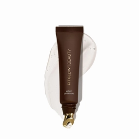 Fitglow Beauty | Night Lip Serum 10 Year Anniversary | Lip Sleeping Mask | Plant-Powered Natural Overnight Lip Mask Treatment | Hydrating Moisturizer for Dry Cracked Chapped Lips | 1 (12g) Tube, Clear