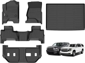Floor Mats & Cargo Liner for Chevrolet Suburban & Yukon XL 2015-2020 All Weather Custom Fit Chevy Suburban & Yukon XL 2015-2020 Waterproof Durable Easy to Clean Accessories