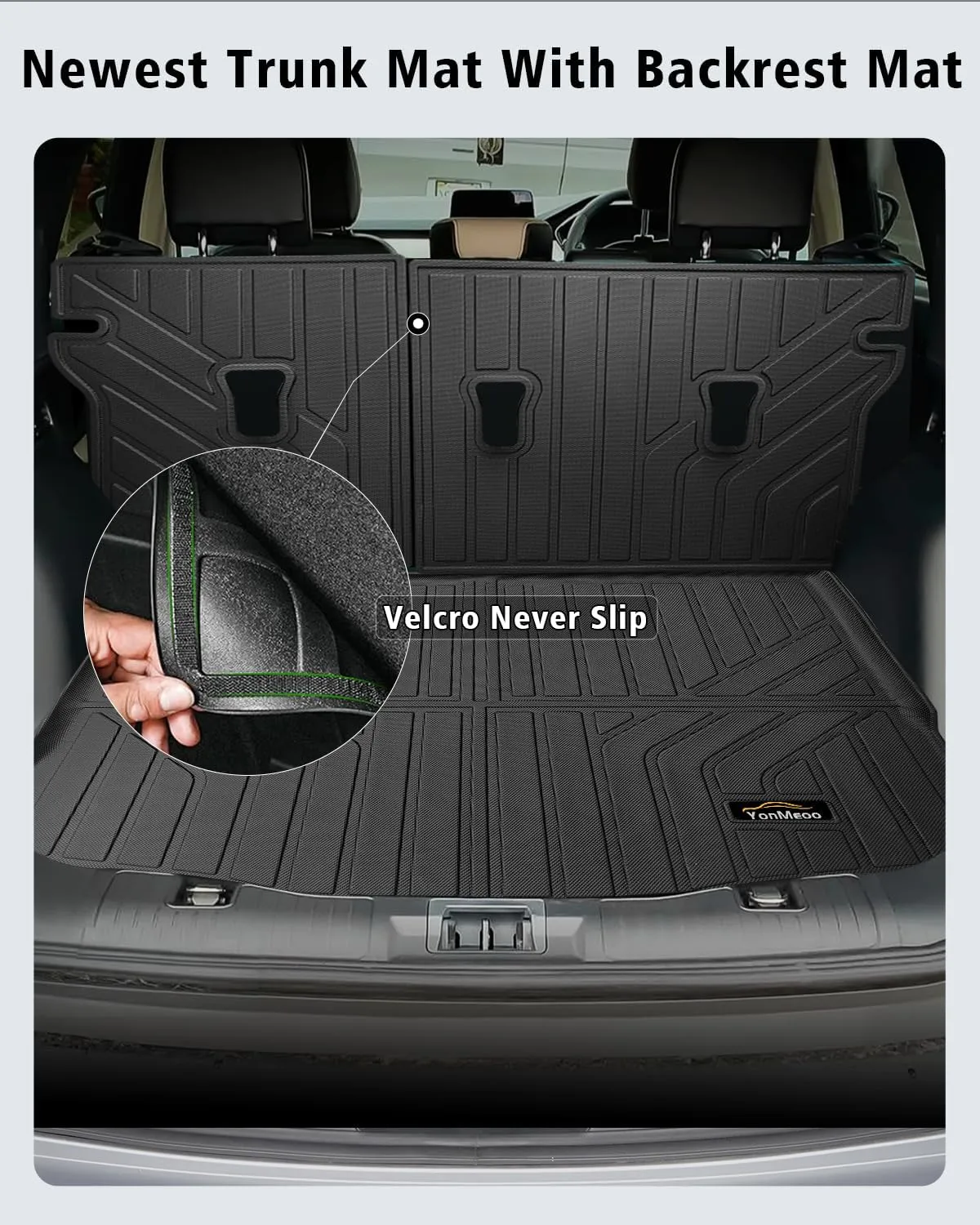 Floor Mats Custom Fit for Chevy Trailblazer FWD 2021-2025 Trunk Mat with Backrest Mat All Weather TPE Cargo Liner Full Set for Chevrolet Trailblazer Accessories (Trunk Mat Backrest Mats Floor Mats)