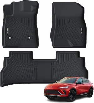 Floor Mats for Buick Envista 2024 2025 All Weather Protection TPE Rubber Floor Liners for Buick Envista 2024 Accessories, Odorless Anti-Slip, 1st & 2nd Row, Black