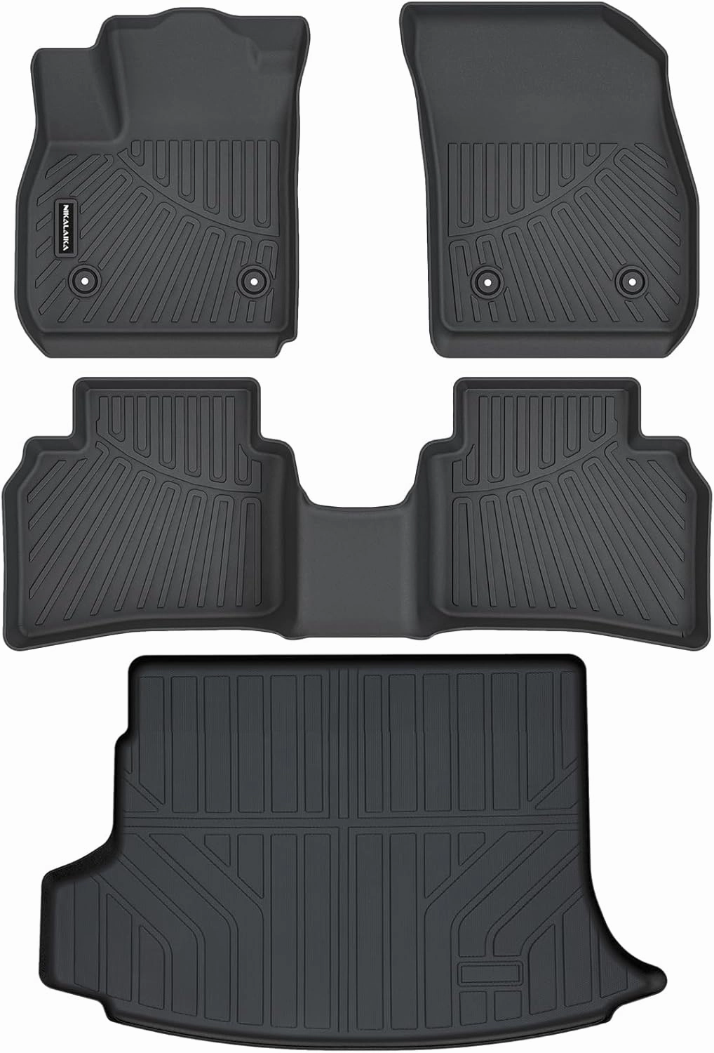 Floor Mats & Cargo Liner for 2021 2022 2023 2024 2025 Buick Envision All Weather Protection TPE Rubber Floor Liners for 2021-2025 Buick Envision Full Set Automotive Mat Accessories, Black