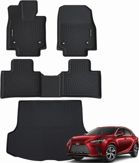 Floor Mats & Cargo Liner for Lexus 2023 2024 2025 RX/RX350/RX350h/RX500h (Not for RX450h  PHEV) All Weather Protection TPE Rubber Floor Liners Full Set Automotive Mat Accessories, Black