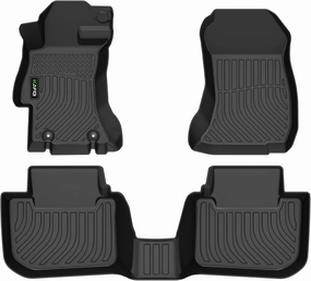 Floor Mats Custom for 2015-2021 Subaru WRX & WRX STi All Weather Protection TPE Heavy Duty Non-Slip Automotive Floor Liners Fits Front& 2nd Row Full Set Accessories, Black