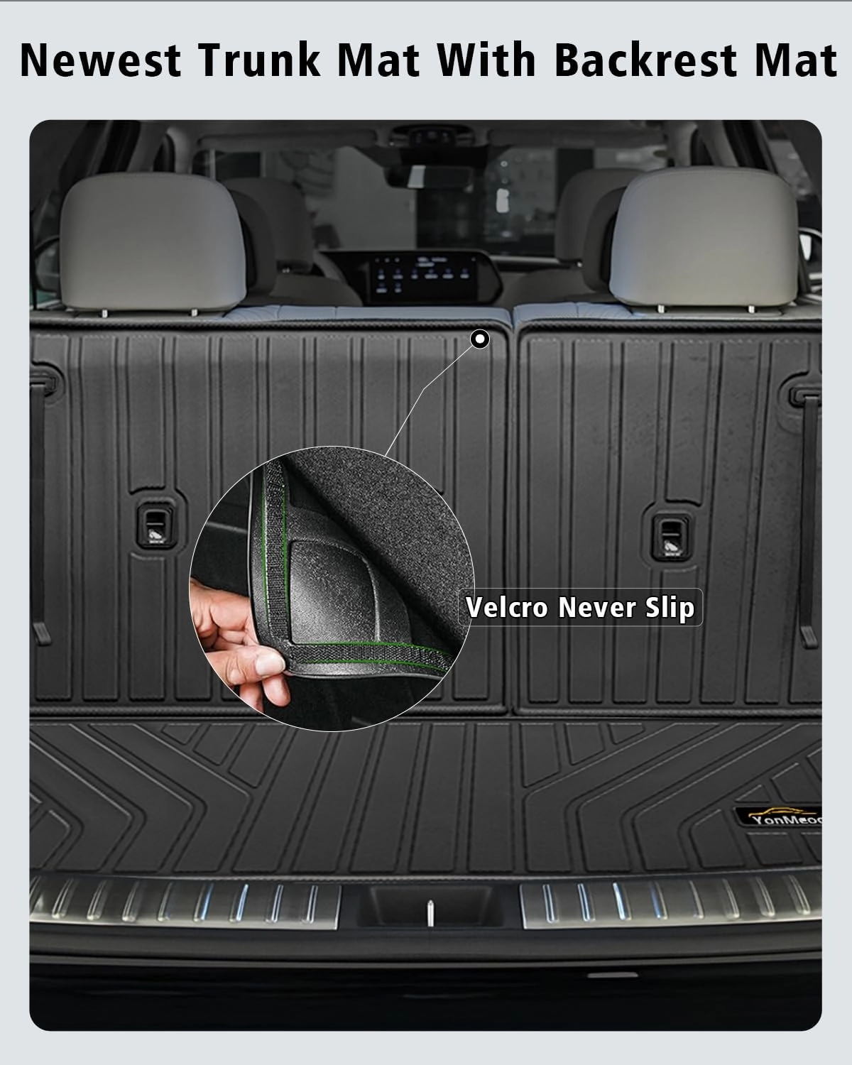 Floor Mats Custom for Nissan Pathfinder 2022-2024 2025 7&8 Seats Trunk Mat with Backrest Mat All Weather TPE Rubber Cargo Liner Full Set for Pathfinder Accessories (Trunk Mat Backrest Mats Floor Mats)