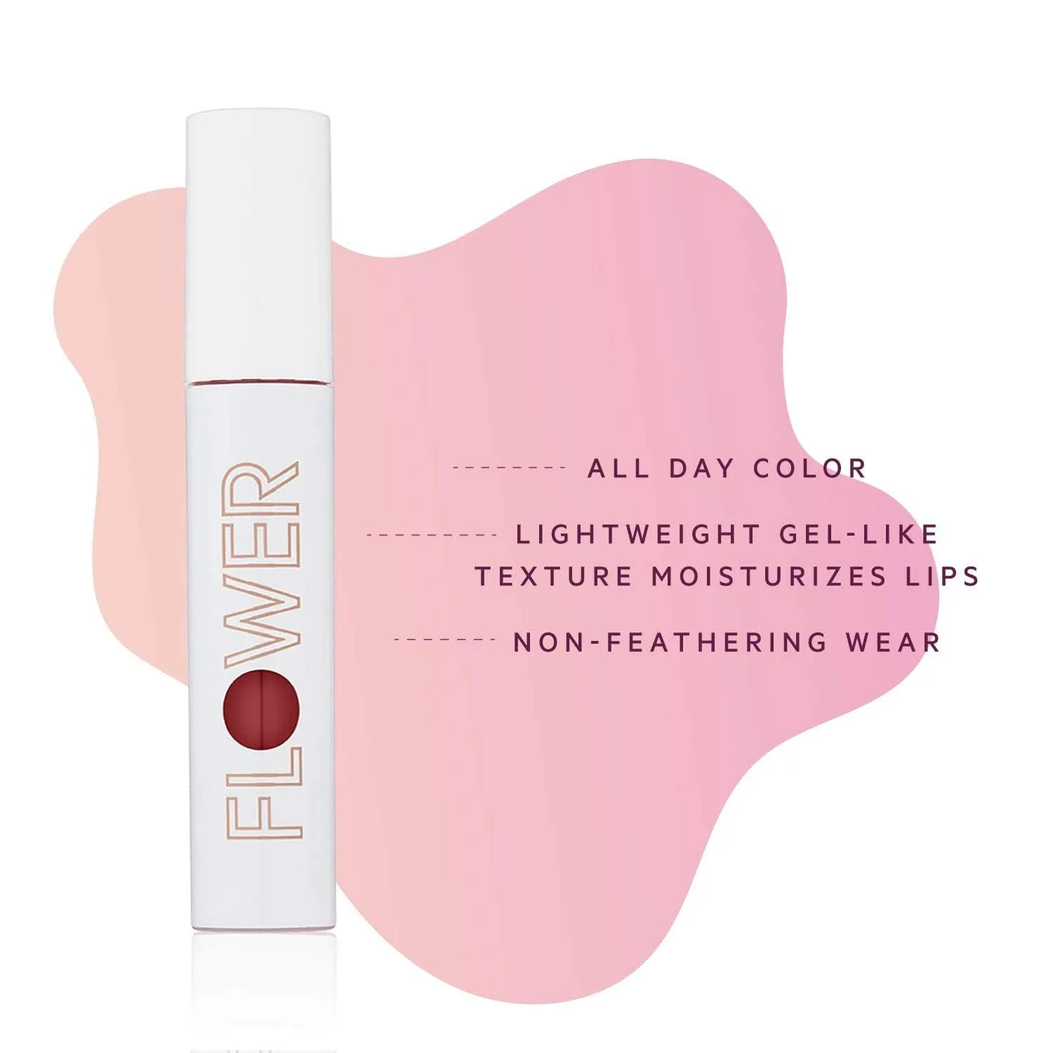 FLOWER BEAUTY Bitten Lip Stain | Vivid Long Lasting Water-based Lips Tint | High Color Moisture Marker | Make Up | (Tempt) (Pack of 3)